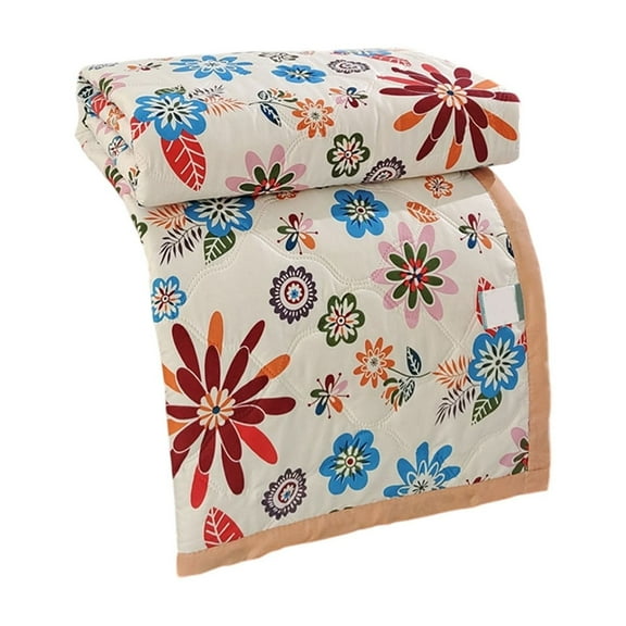 Hiroekza Cotton Twin Cooling Comforter Summer Throw Blanket for Hot Sleepers Dormitory - Skin-friendly Breathable Lightweight Printed Summer Quilt