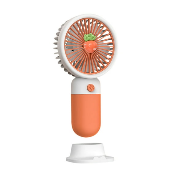 Hiroekza Cute Fruit Handheld Small Fan Girl Student Children Portable Desktop Lazy Phone Summer,Portable Fan,Personal Fan,Travel Fan,Summer Essentials Orange