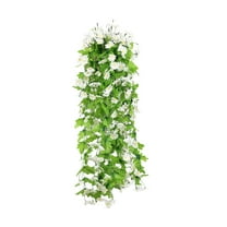 Hiroekza Daisy Artificial Hanging Flowers Garland 80cm Plastic Faux Flower Plants Fake Flowers Vines for Home Garden Outdoor Wedding Decorations White