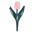 thumbnail image 1 of Hiroekza Decorative Flower Pickets Fence Edging Plastic Garden Border for Lawns Flowerbeds Yard Outdoor Decoration Colorful Tulips Design Pink, 1 of 6