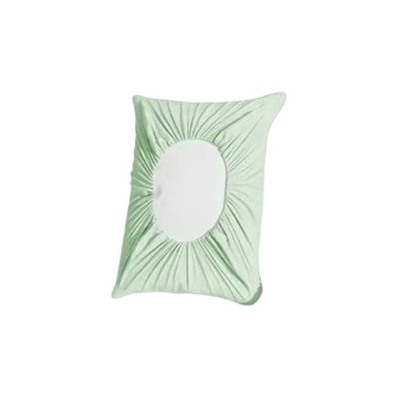 Hiroekza Disposable Cotton Pillowcase Set (2Pcs) - Soft, Skin-Friendly & Sterile for Travel, Hotels, and Business Trips - Extra Large Size Green