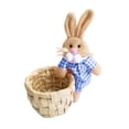thumbnail image 1 of Hiroekza Easter Bunny Candy Storage Basket Handwoven Easter Small Rabbit Eggs Candy Dishes Bowl Handmade Decorative Snack Biscuits Container Basket for Easter Party Decoration, 1 of 4