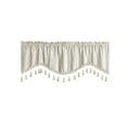 thumbnail image 1 of Hiroekza Elegant Fringed Window Valance - Polyester Rod Pocket Curtains - Stylish Short Drapes for Kitchen, Bathroom, Living Room 51 x 18 Inches White, 1 of 8