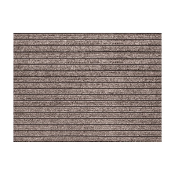 Hiroekza Entryway Rugs 30x20in - Non-Slip Rubber Backing Front Door Mat Stylish Durable Striped Polyester Carpet - Cuttable Design Coffee