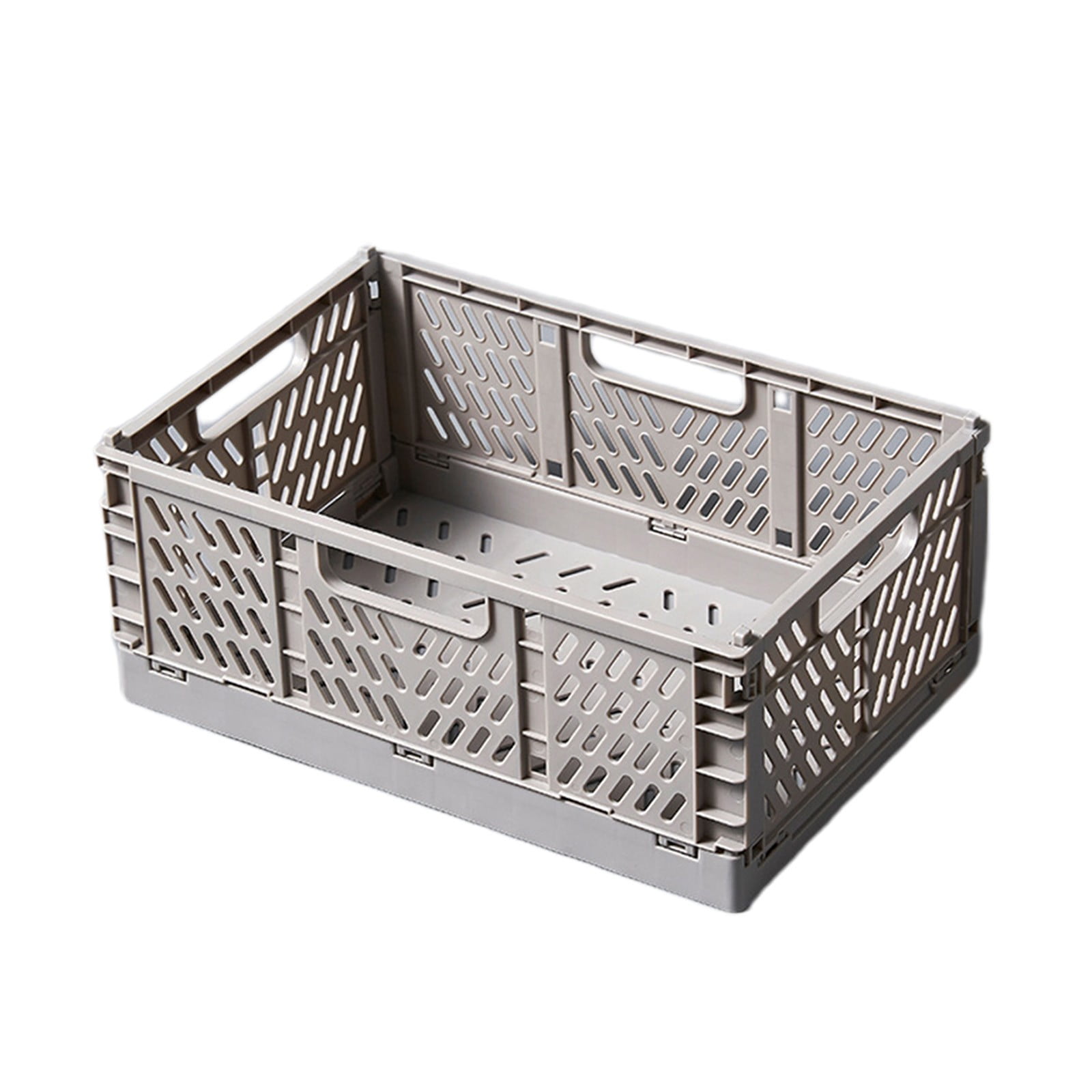 View of Hiroekza Foldable Plastic Small Baskets Collapsible Storage Crate for ...