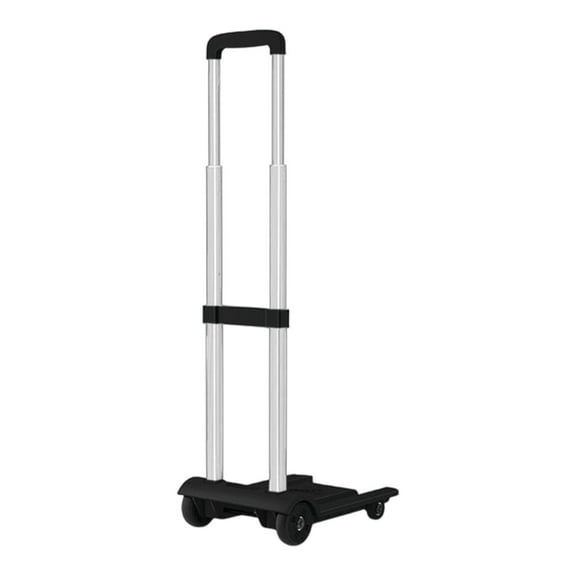 Hiroekza Folding Metal Hand Truck Trolley Dolly Small Trolley with Wheels Lightweight Utility Dolly Portable Picnic Shopping Cart Black