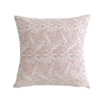 thumbnail image 1 of Hiroekza French Lace Floral Sofa Cushion Set (60%Cotton,40%Linen) - Elegant Skin-friendly Cotton Linen Embroidery Pillow Cover (45x45cm/18x18in) Pink, 1 of 5