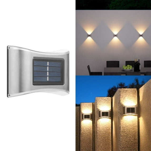 Hiroekza Garden Decor Garden Supplies,Solar Outdoor Garden Lamp Outdoor Waterproof Wall Washer Lamp Villa Exterior Wall Wall Lamp Decoration Small Wall Lamp 2PC Spring Clearance