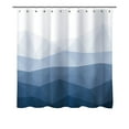 thumbnail image 1 of Hiroekza Gradient Splicing Digital Printed Shower Curtain Liner Polyester Waterproof Rust Proof Grommets for Bathroom Home Hotel 70.7x70.7in Blue, 1 of 6