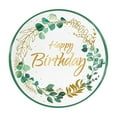 thumbnail image 1 of Hiroekza Happy Birthday Party Tableware Supplies Set 10 - Disposable Tableware for 10 Guests, Includes Plates, Cups, Cutlery & More Green, 1 of 6