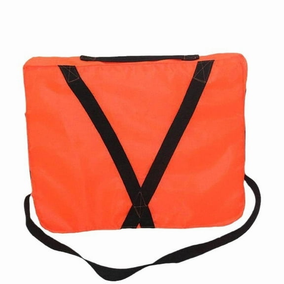 Hiroekza High-Buoyancy Throwable Flotation Cushion for Boating & Rescue - 18 x 14 in Waterproof Safety Device with Strap orange