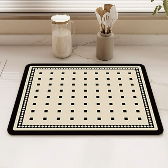 Hiroekza Home and Kitchen, Drying Mat Absorbing Bathroom Kitchen Sink Pad with Non Slip Base Kitchen Gadgets Home Essentials