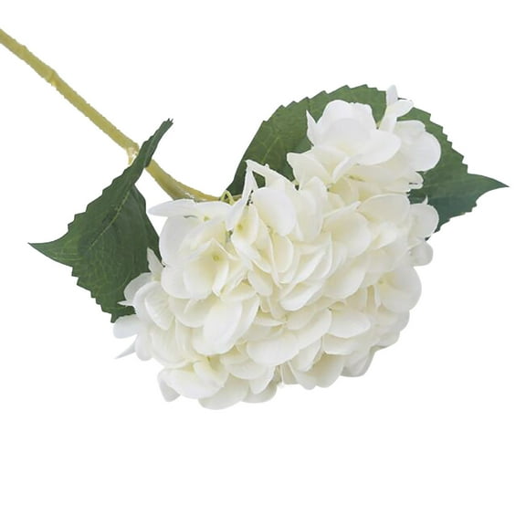 Hiroekza Hydrangea Artificial Flowers No Fade Fake Flowers 35cm Hydrangea Faxuc Flower for Outdoor Indoor Garden Porch Cemetery Decorative Flowers White
