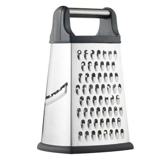 Hiroekza Kitchen Cheese Grater Box Grater for Cheese - Stainless steel Vegetable Slicer Food Shredder - 4-sided Gadgets for Fine, Medium and Coarse Grate, and Slicing - Dishwasher Safe