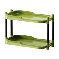 Hiroekza Kitchen Rack, 2-Tier Kitchen Shelve Household Metal Storage Rack Spice Rack for Cabitnet, Desktop, Cupboard