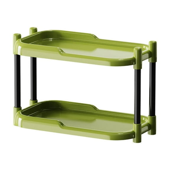 Hiroekza Kitchen Rack, 2-Tier Kitchen Shelve Household Metal Storage Rack Spice Rack for Cabitnet, Desktop, Cupboard