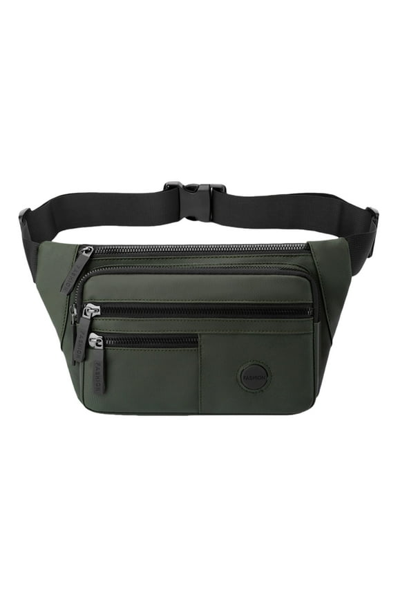 Lightweight Sports Chest Pack - Ergonomic Shoulder Sling Bag for Men, Waterproof & Multi-Layer Storage for Running, Commuting, and Travel Army Green