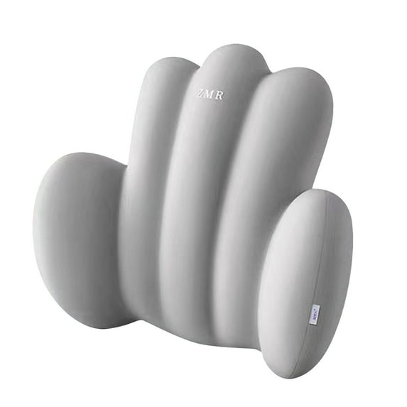 Hiroekza Lumbar Support Pillow For Office Chair Foam Back Support Pillow For Lower Back Pain Relief Ergonomic Back Cushion For Long Sitting For Gaming Chair Gray