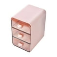 thumbnail image 1 of Hiroekza Makeup Organizer Storage Drawer Organizer Desk Drawer Divider Organizers - Plastic Desktop Office Supplies Organizer for Makeup, Jewelry, Pen, Stationary 4.1x5.1x6.5in Pink, 1 of 6