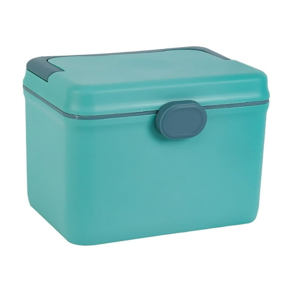 Hiroekza Medicine Organizer Portable Medicine Cabinet with Handle Large Capacity Multi-layer Plastic Storage Box for Home Travel Emergency First Aid Kit 8.3x6.1x6.1in Blue