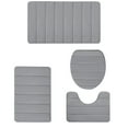 thumbnail image 1 of Hiroekza Memory Foam Bath Mat Bathroom Rugs Sets 4 Piece Toilet Mats Universal Soft Comfortable Water Absorption Non-Slip Thick Machine Washable Easier To Dry Dark Clearance, 1 of 10