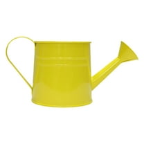 Hiroekza Metal Watering Can for Plants Indoor Outdoor Garden Flower Pot with Floral Decorative Vintage Iron Water Kettle 1.5L - Long Spout, Ergonomic Handle, Durable Iron Construction Yellow