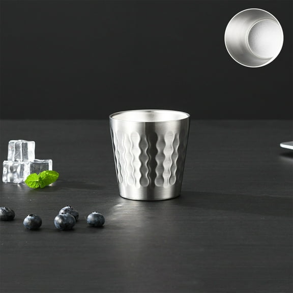 Hiroekza Mugs Double Layer Mugs Beer Mugs Flaming Coffee Mugs Stainless Steel Outdoor Mugs