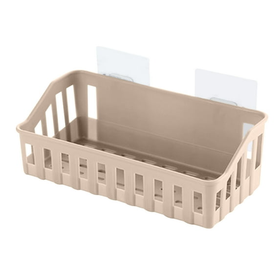 Hiroekza No-Drill Hanging Bathroom Shelf - Space-Saving Shower Organizer for Shampoo & Toiletries Coffee