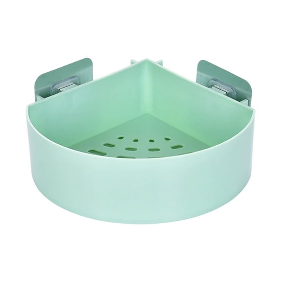 Hiroekza No-drill Corner Shower Caddy Organizer Corner Shelf Rack Storage - Plastic Shower Storage Shelf for Bathroom Accessories, Space-Saving, Rotating Design Green