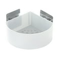 thumbnail image 1 of Hiroekza No-drill Corner Shower Caddy Organizer Corner Shelf Rack Storage - Plastic Shower Storage Shelf for Bathroom Accessories, Space-Saving, Rotating Design White, 1 of 6