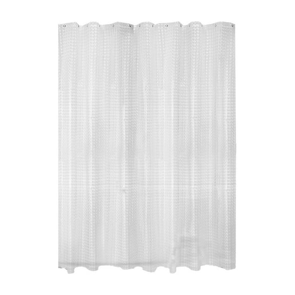 Hiroekza PEVA Shower Curtain Liner Clear Checkered - Waterproof, Mold Resistant, Weighted Magnets, Rustproof Grommets, Safe PVC-Free Material for Bathroom Essentials 70.7x70.7in Clear