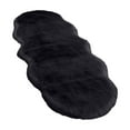 thumbnail image 1 of Hiroekza Plush Bedroom Rugs 55x20in Extra Large Soft Comfortable Bedside Rugs Non Slip Machine Washable Velvet Fleece Runner Rug for Bedroom Living Room Bath Carpet Modern Style Black, 1 of 7