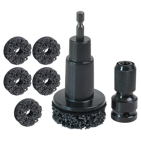 Hiroekza Portable Rust Remover & Hub Cleaner Kit - Effortless Brake Resurfacing & Wheel Polishing for Automotive Maintenance Black