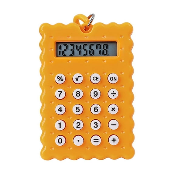 Hiroekza Portable Student Mini Calculator with 8-Digit LCD Display, Cute Keychain Design, PS Material, Candy-Colored Buttons for Home, School, Office Use - Exam Essential