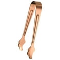thumbnail image 1 of Hiroekza Premium 304 Stainless Steel Multi-Purpose Ice Tongs with Perfect Grip Teeth - Ideal for Ice, Sugar, Lemon, and More Rose Gold, 1 of 3