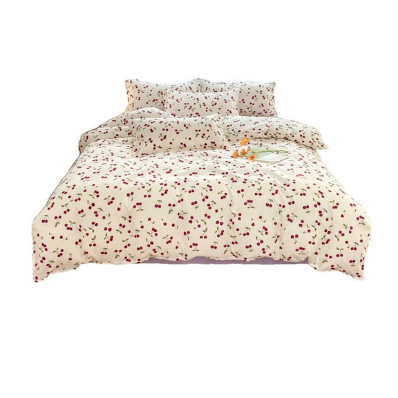 Hiroekza Premium 4-Piece Twin XL Bedding Set,Sheet Set,Cooling Bed Sheets for Hot Sleepers - Soft Polyester, Flower Pattern, Stylish & Comfortable Purple