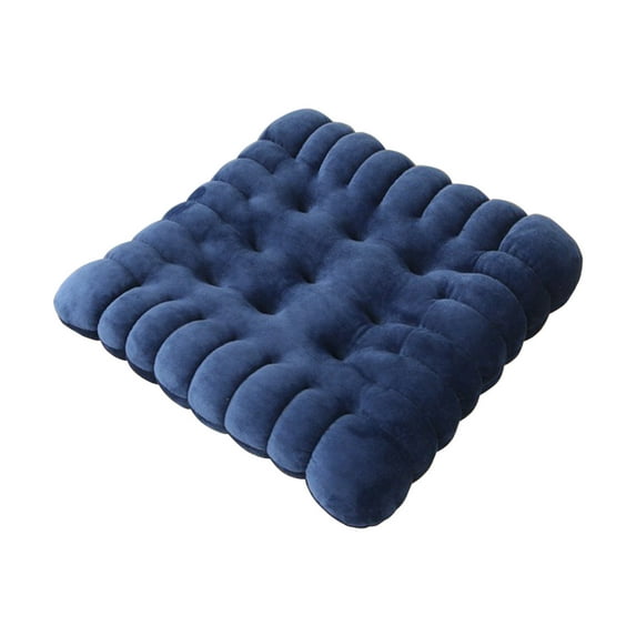 Hiroekza Premium Flock Floor Cushion – 16-Inch Soft & Supportive Seat for Office, Living Room, and Tatami Mats Navy