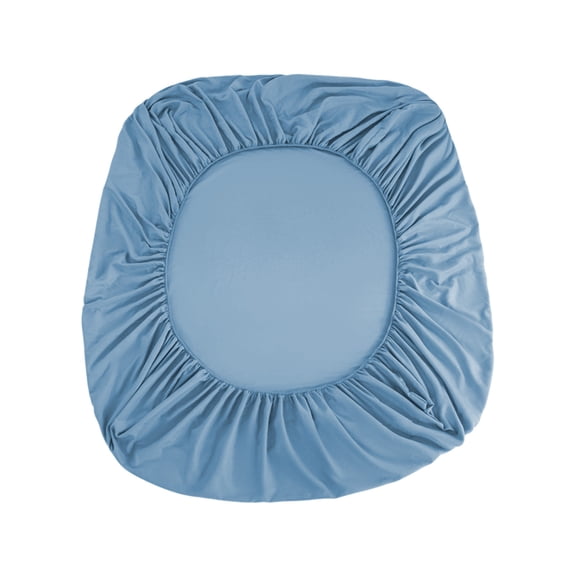 Hiroekza Premium Non-Slip Queen Size Fitted Sheet Mattress Cover - Skin-friendly, Breathable, Soft & Durable Polyester Bed Protector Sky Blue