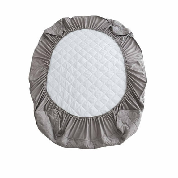 Hiroekza Premium Queen Size Fitted Sheet 360°Fitted Mattress Protector - Soft Polyester, Waterproof, Multiple Colors (150x200cm) Gray