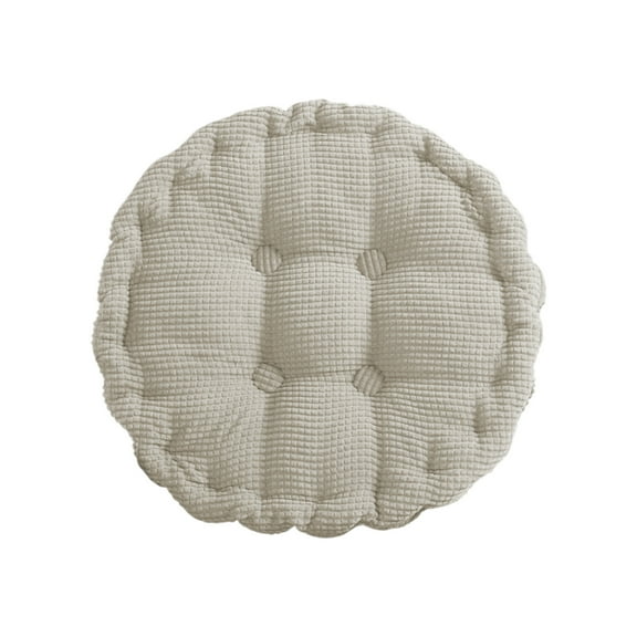 Hiroekza Premium Round Thickened Corduroy Chair Cushion, Seat Cushion, Tatami - Soft, Comfortable & Stylish & Easy to Clean (Multiple Colors Available) Gray