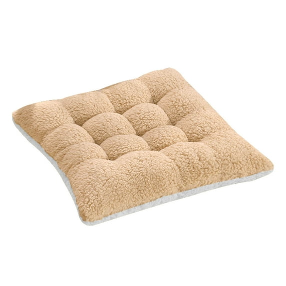 Hiroekza Premium Tufted Corduroy Floor Cushion - 16 Inch Foam-Filled Seat Pillow for Living Room, Tatami, and Outdoor Use Beige