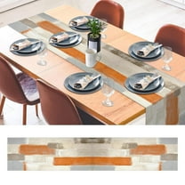 Hiroekza Printed Linen Table Runner 108 Inch Long - Rustic Burlap Table Runners for Dining, Coffee & Cabinet Tables - Summer Farmhouse Home Kitchen Dining Table Centerpiece Decor Yellow