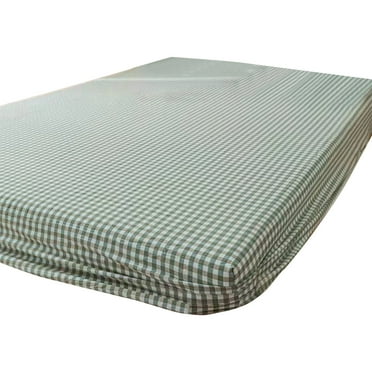 Hiroekza Queen Size Fitted Sheet - Non-Slip, Breathable Cotton & Linen Skin-friendly Fitted Sheet for Mattress Protection Green