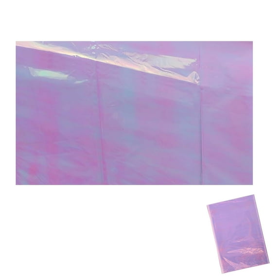 Hiroekza Rainbow Disposable Plastic Tablecloth 39x106" Rectangle - Waterproof Indoor Outdoor Dining Table Cloth for Party, Picnic - Home Kitchen Party Dining Table Cover Purple