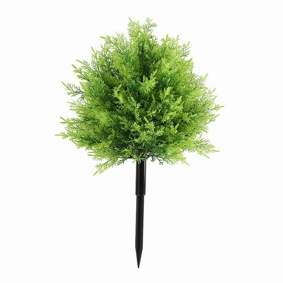 Hiroekza Realistic Artificial Ground Plants for Outdoor Decor - No Maintenance Fake Flowers & Greenery for Doors, Windowsills, Gardens - UV & Weather Resistant Artificial Topiary Ball