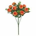 thumbnail image 1 of Hiroekza Rose Artificial Flower Faux Flowers Artificial Plant Outdoor UV Resistant No Fade Real Looking for Living Room Dining Decor Wedding Festival Event Home Decor Orange, 1 of 4