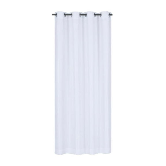 Hiroekza Sheer Curtain Panels 84 Inches Long Outdoor, Polyester Voile Sheer White Curtains, Double Rod Pocket for Living Room Bedroom Window Sliding Glass Door, Lightweight See Through Curtains White