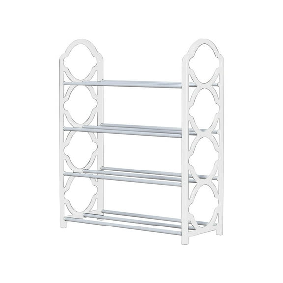 Hiroekza Shoe Rack, 4 Tier Shoe Rack For Closet, Household Economic Steel Tube Shoe Cabinet Dormitory Multilayer Dirt Proof Combination Storage Shoe Cabinet Clearance