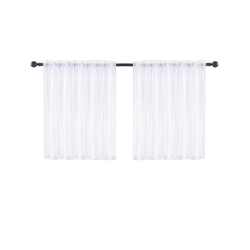 Solid Color Half Shade Curtain White Simple Partition Curtain Transparent Curtain