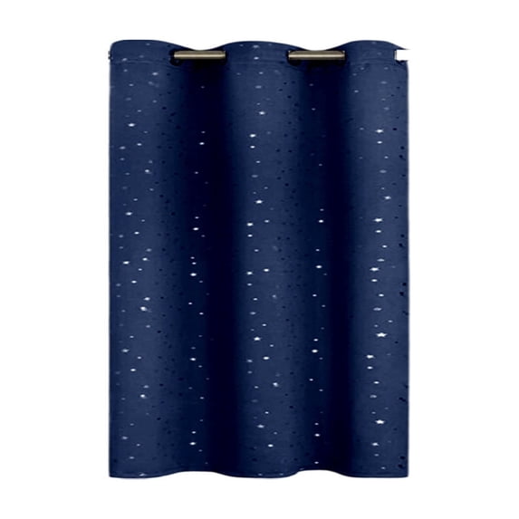 Hiroekza Short Curtains Polyester Fabric, Easy Installation with Metal Grommets, Versatile for Bedroom Living Room Study Kitchen Cafe Bathroom Camper 1 Panel 51 x 39 Inches Dark Blue